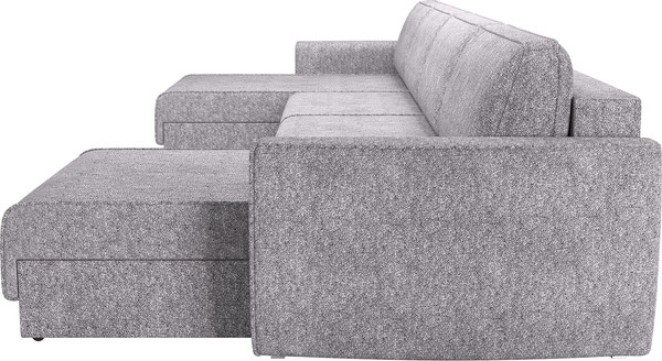 Изображение товара Диван П-образный Олмеко Женева 2S2O2P еврокнижка (микровелюр шейп сильвер)