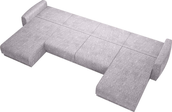 Изображение товара Диван П-образный Олмеко Женева 2S2O2P еврокнижка (микровелюр шейп сильвер)