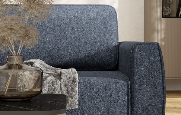 Изображение товара Диван П-образный Олмеко Женева 2S2O2P еврокнижка (микровелюр шейп сталь)