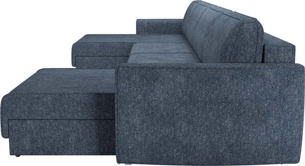 Изображение товара Диван П-образный Олмеко Женева 2S2O2P еврокнижка (микровелюр шейп сталь)