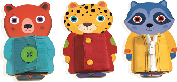 Изображение товара Развивающий игровой центр Djeco Educational Wooden Games Застёжки Зипту / DJ01663