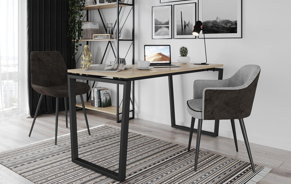 Изображение товара Стул Олмеко Николь (велюр Панда браун шоколад/белый)