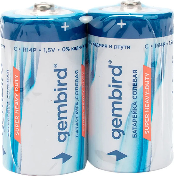 Изображение товара Комплект батареек Gembird GB-R14P-2F (2шт)