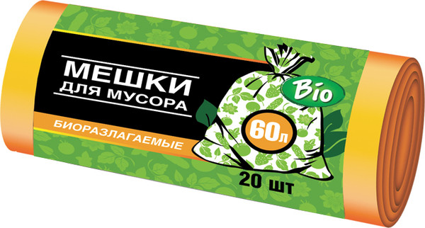 Изображение товара Пакеты для мусора Фаско ГРС биоразлагаемые (60л)