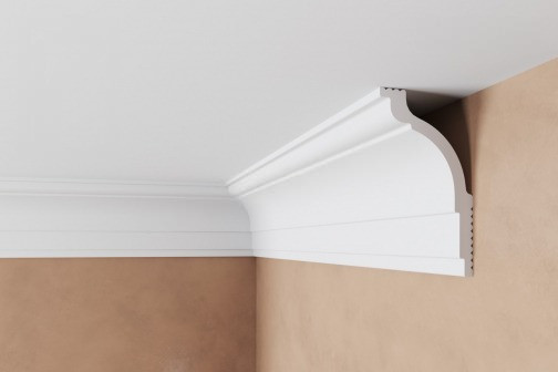 Изображение товара Плинтус потолочный SOLID С51/100 экструдированный пенополистирол (100x55x2000мм, белый)