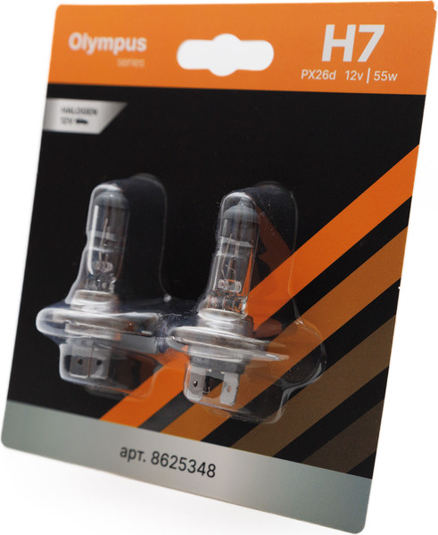 Изображение товара Комплект автомобильных ламп Storex Olympus H7.12V.55W / 8625348 (2шт)