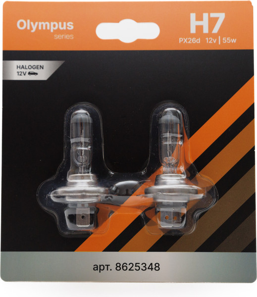 Изображение товара Комплект автомобильных ламп Storex Olympus H7.12V.55W / 8625348 (2шт)