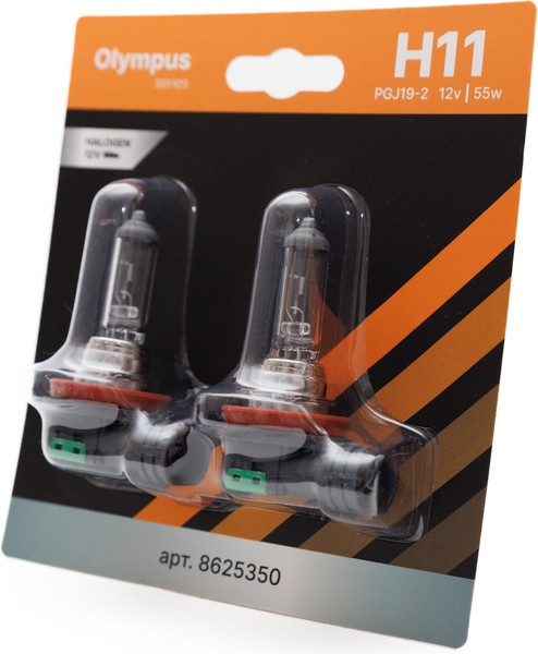 Изображение товара Комплект автомобильных ламп Storex Olympus H11.12V.55W / 8625350 (2шт)