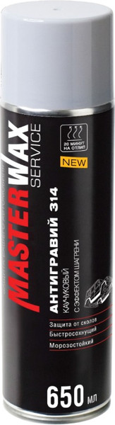 Изображение товара Антигравий MasterWax Service Каучуковый с эффектом шагрени 314 / MW031501 (650мл, серый)