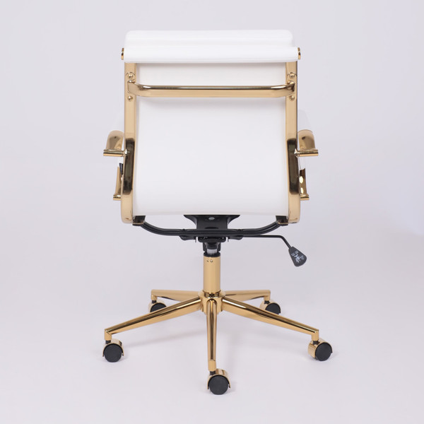 Изображение товара Кресло офисное AksHome Indigo LB (белый/золотой)