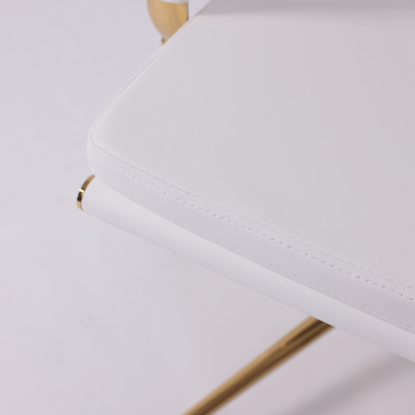 Изображение товара Кресло офисное AksHome Indigo LB (белый/золотой)