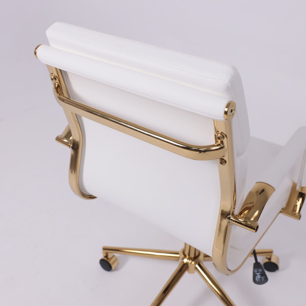 Изображение товара Кресло офисное AksHome Indigo LB (белый/золотой)