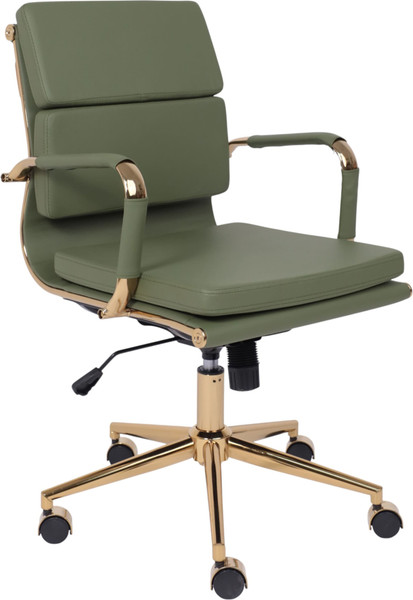 Изображение товара Кресло офисное AksHome Indigo LB (зеленый/золотой)