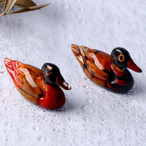 Изображение товара Набор статуэток Sima-Land Уточки мандаринки / 9653162 (2шт)