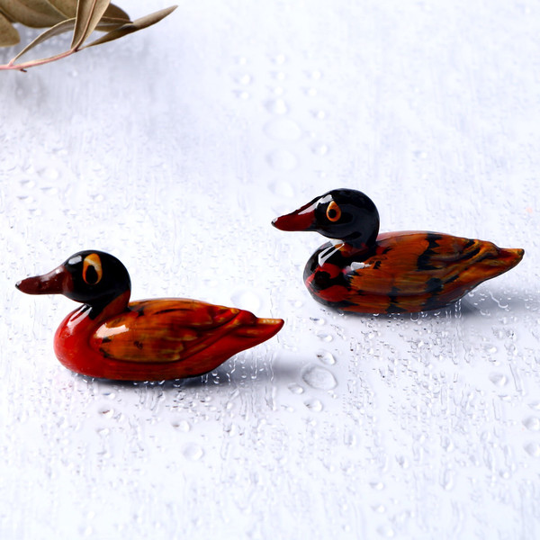 Изображение товара Набор статуэток Sima-Land Уточки мандаринки / 9653162 (2шт)