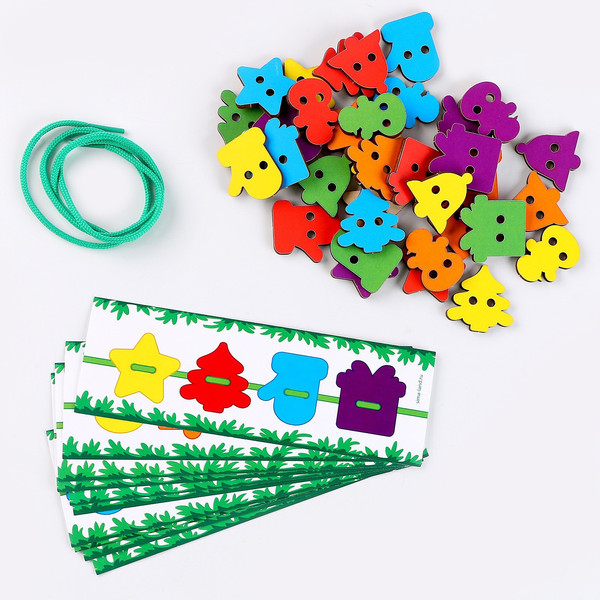 Изображение товара Развивающий игровой набор Лесная мастерская Шнуровка. Новый год! / 9821784