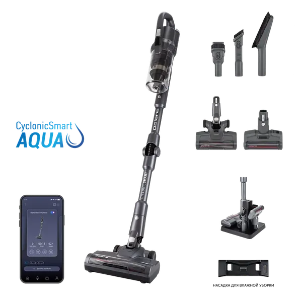 Изображение товара Вертикальный пылесос Polaris IQ Home PVCS 4070  (графит/серый)