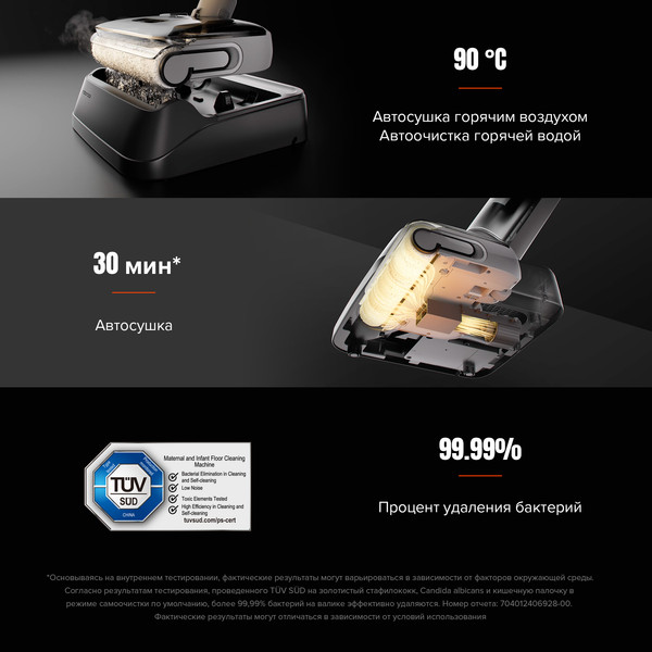 Изображение товара Вертикальный пылесос Roborock Wet And Dry Vacuum Cleaner F25 WD5M1A / WD5M1A512-02 (черный)