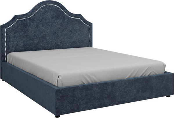 Изображение товара Двуспальная кровать Bravo Мебель Оливия 160х200 без ПМ стандарт 5 вариант (сапфировый)