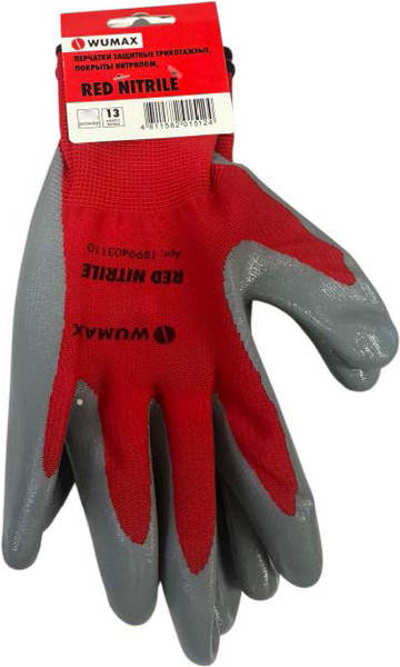 Изображение товара Перчатки защитные Wumax Red Nitrile / 1899403110 (р.10)