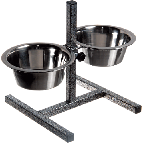 Подставка для мисок ZOONIK 08812-2 (металлик, с мисками)