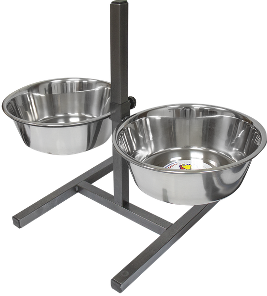 Изображение товара Подставка для мисок ZOONIK 08822-2 (металлик, с мисками)