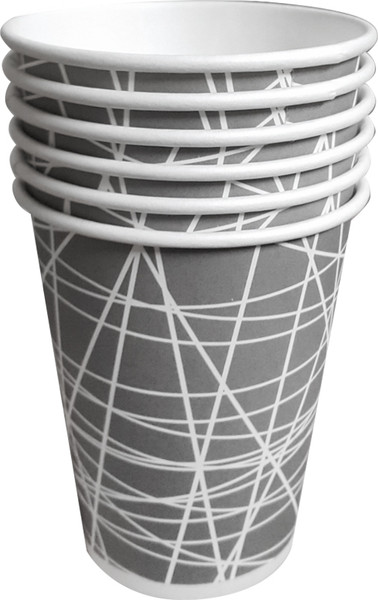Изображение товара Набор бумажных стаканов Лекс Серая сетка (6шт, 200мл)