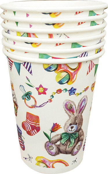 Изображение товара Набор бумажных стаканов Лекс Зайка (6шт, 200мл)
