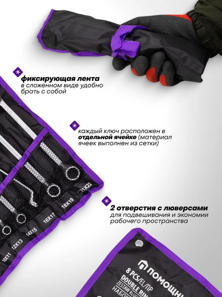 Изображение товара Набор ключей Помощник 5088P (63065)