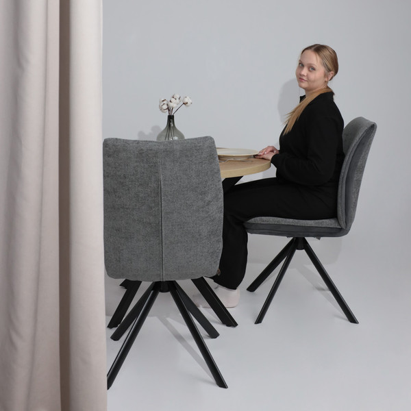 Изображение товара Стул Мамадома Smart-R 360 (g22 Graphite шенилл Lux - d10 Hematite Lux\черный)