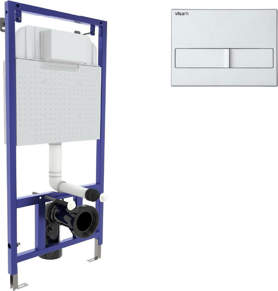 Изображение товара Инсталляция для унитаза Visam Slim 525 с кнопкой L2 / EX-040212 (матовый хром)