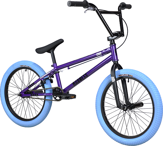 Изображение товара Велосипед STARK Madness BMX 4 2024 (серо-фиолетовый/черный/синий, разобранный, в коробке)