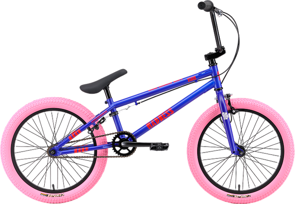 Изображение товара Велосипед STARK Madness BMX 1 2024 (ярко-синий/красный/светлый розовый, разобранный, в коробке)