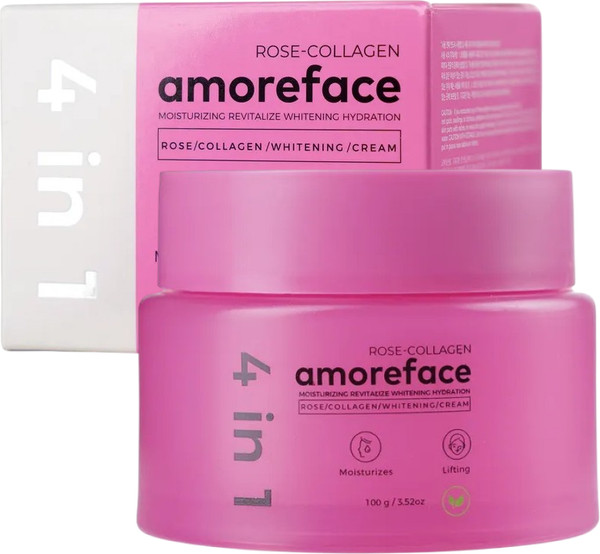 Изображение товара Крем для лица Amoreface Rose-Collagen Whitening Cream 4в1 с коллагеном и экстрактом розы (100г)