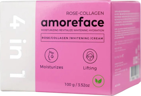 Изображение товара Крем для лица Amoreface Rose-Collagen Whitening Cream 4в1 с коллагеном и экстрактом розы (100г)
