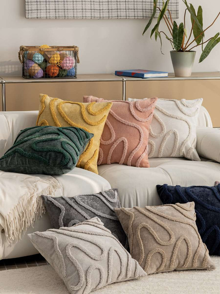 Изображение товара Наволочка декоративная MATEX Tufted Lines Линии / ALEX-36 (серый)