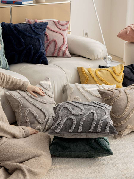 Изображение товара Наволочка декоративная MATEX Tufted Lines Линии / ALEX-36 (серый)