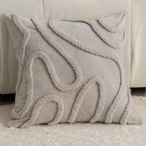 Изображение товара Наволочка декоративная MATEX Tufted Lines Линии / ALEX-33 (молочный)