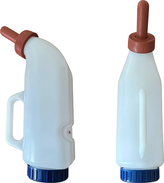 Изображение товара Бутылка для поения животных Экстрасервис С соской изогнутая / YH-AF036A (2л, с ручкой)