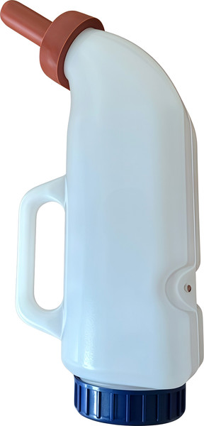 Изображение товара Бутылка для поения животных Экстрасервис С соской изогнутая / YH-AF036A (2л, с ручкой)