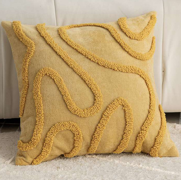 Изображение товара Наволочка декоративная MATEX Tufted Lines Линии / ALEX-43 (желтый)