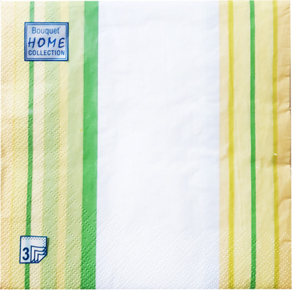 Изображение товара Бумажные салфетки Лекс Зеленые полосы 33x33 3-х слойные (20шт)