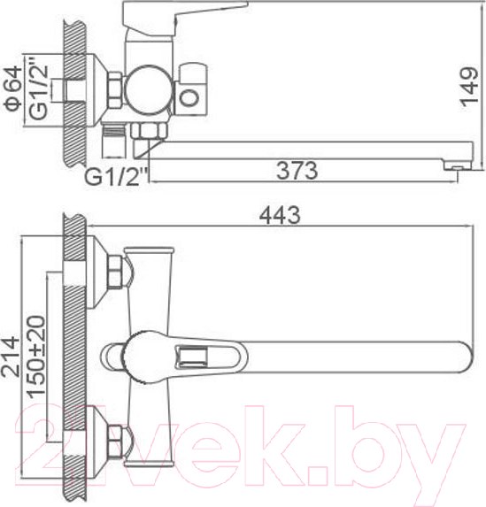 Изображение товара Смеситель Loffrey LF82212W