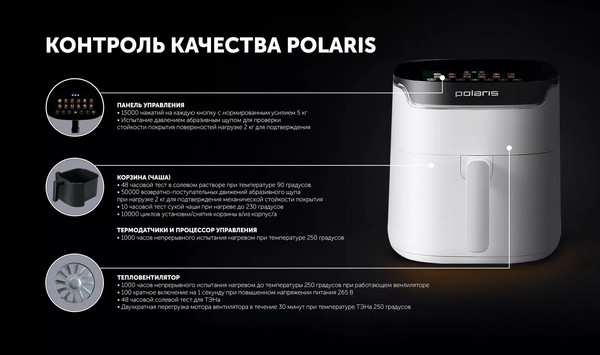 Изображение товара Аэрогриль Polaris PAF 5502 (белый)
