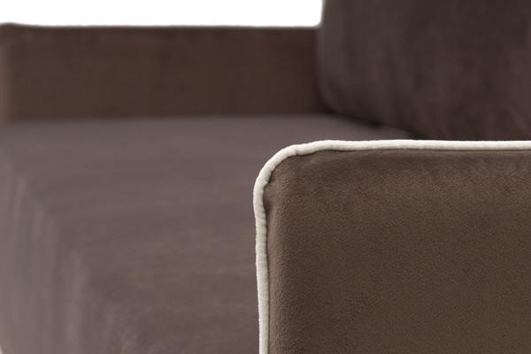 Изображение товара Диван KRONES Деметра 2 (велюр шоколадный/молочный)