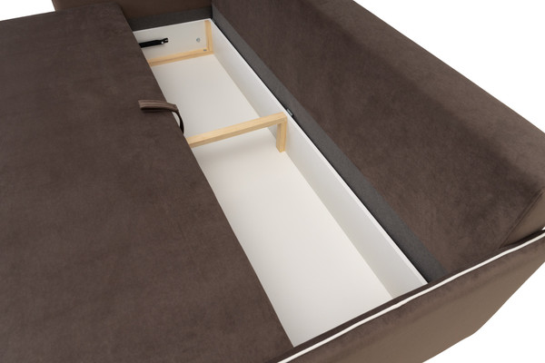 Изображение товара Диван KRONES Деметра 2 (велюр шоколадный/молочный)