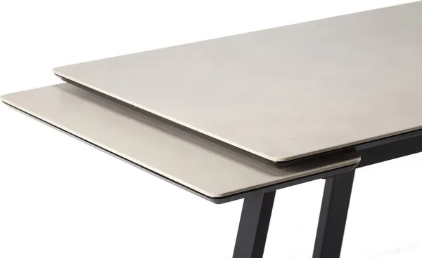 Изображение товара Обеденный стол Notta Памелла 140-200х80 (carmen light grey/черный)