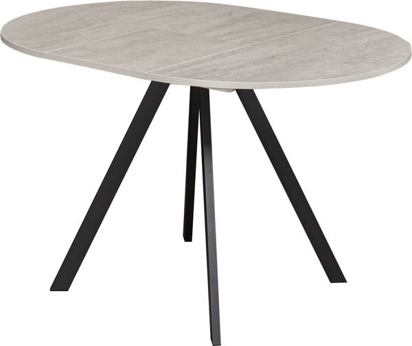 Изображение товара Обеденный стол Древпром М156 Пралеска ДП1-02-11 (шелковый камень/черный матовый)