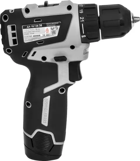 Изображение товара Аккумуляторная дрель-шуруповерт Интерскол ДА-10/12В (757.3.2.40)