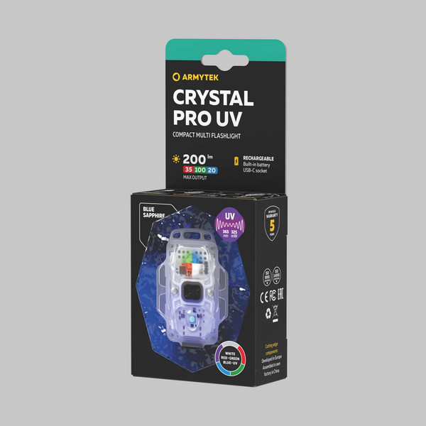 Изображение товара Фонарь Armytek Crystal Pro UV / F10301BUV (синий)
